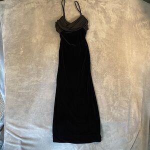 Towers Velvet Maxi Dress Vintage Y2K Whimsigoth Fairy Dark Romantic Size Small